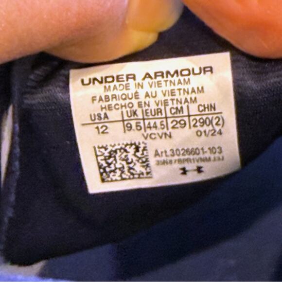 Under Armour Cleats Womens Size 12 Blue White Glyde 2.0 MT 3026601-103 NEW - Picture 3 of 10